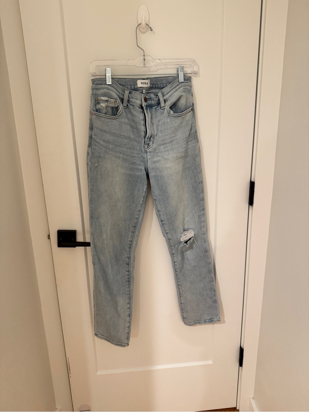 Pistola Light Wash High-Rise Straight Jeans